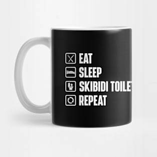 Eat Sleep Skibidi Toilet Repeat - Skibidi Toilet Meme Mug